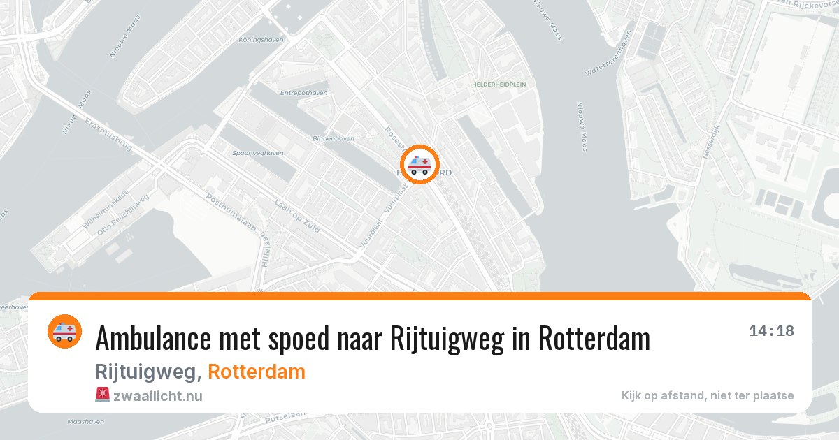 Ambulance met spoed naar Rijtuigweg in Rotterdam — 10 jul 2026