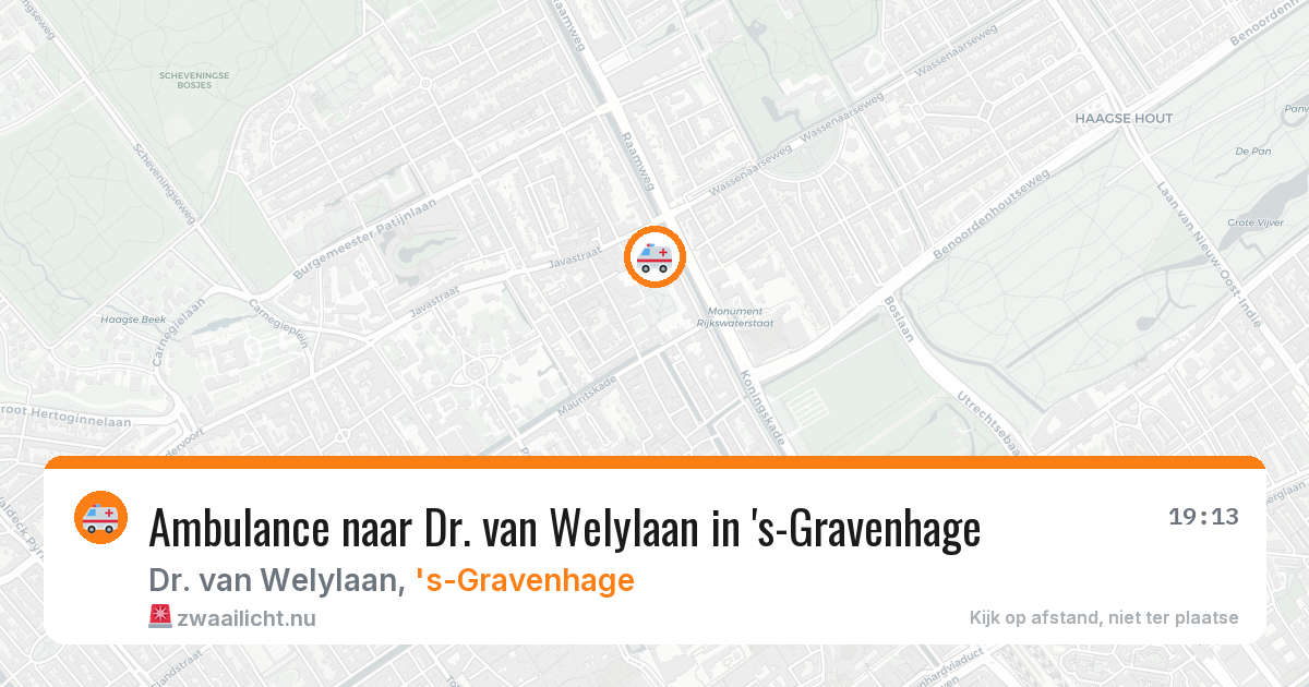 Ambulance naar Dr. van Welylaan in 's-Gravenhage — 30 mrt 2026