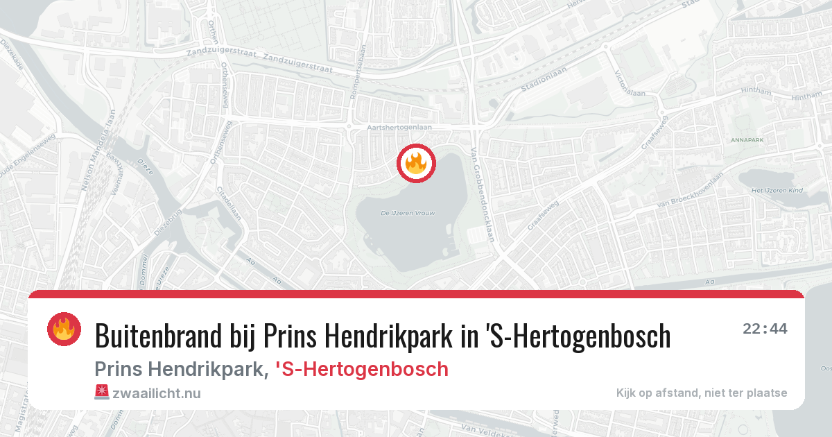 Buitenbrand bij Prins Hendrikpark in 'S-Hertogenbosch — 25 mei 2026
