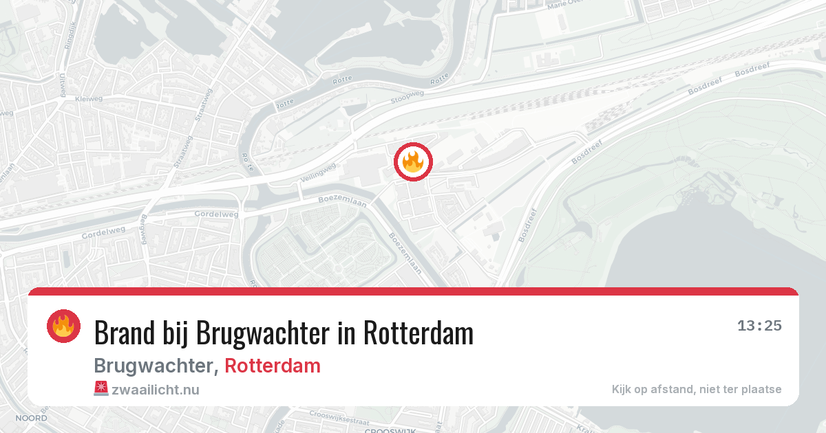 Brand bij Brugwachter in Rotterdam — 15 mei 2026