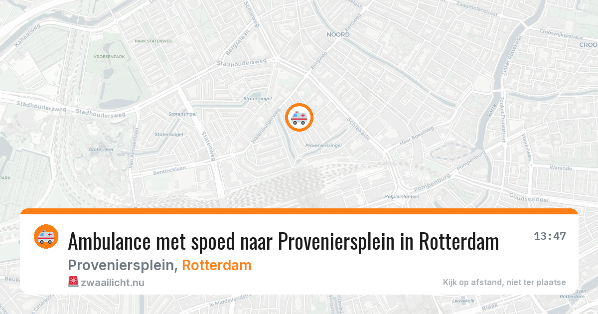 Ambulance met spoed naar Proveniersplein in Rotterdam — 25 jul 2026
