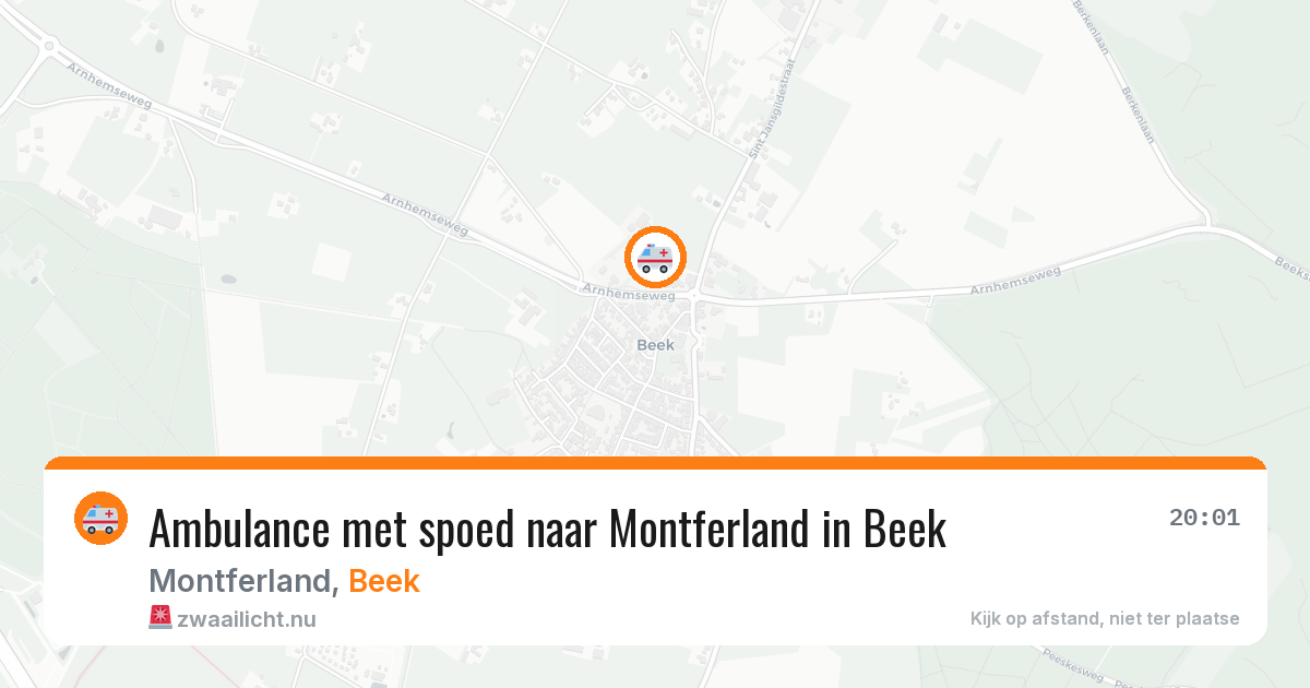 Ambulance met spoed naar Montferland in Beek — 21 mrt 2026