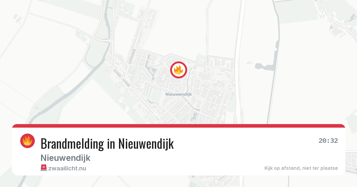 Brandmelding in Nieuwendijk — 21 jul 2026