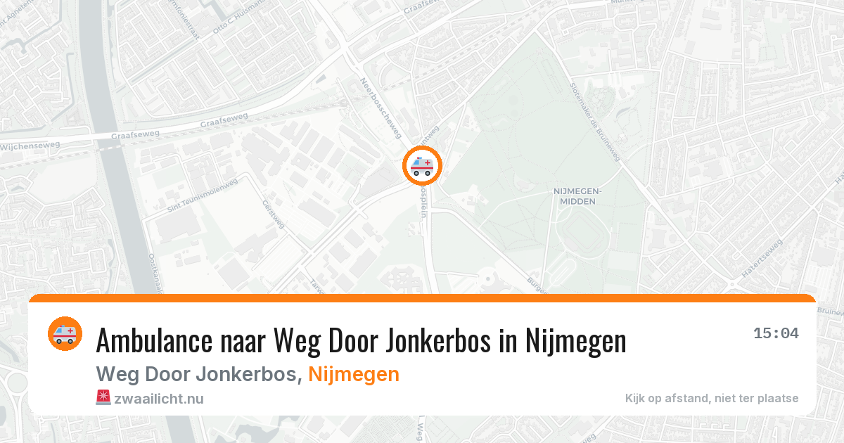 Ambulance naar Weg Door Jonkerbos in Nijmegen — 22 jul 2026