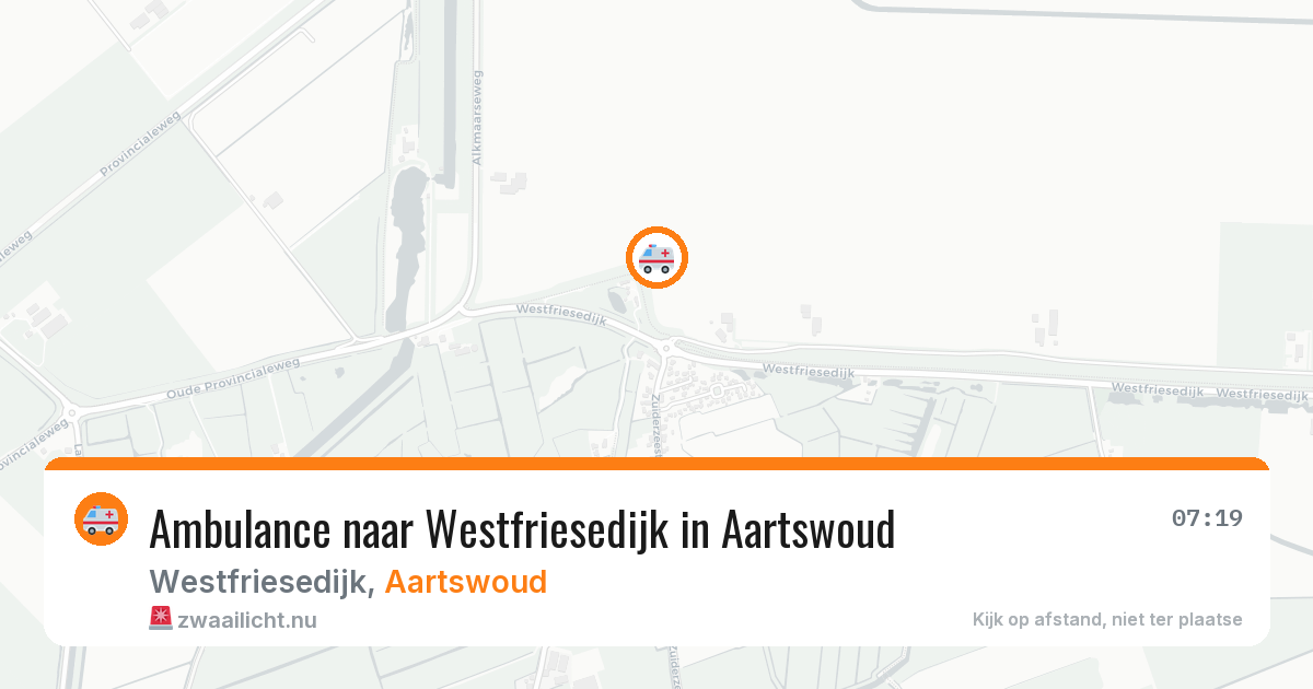 Ambulance naar Westfriesedijk in Aartswoud — 5 mei 2026