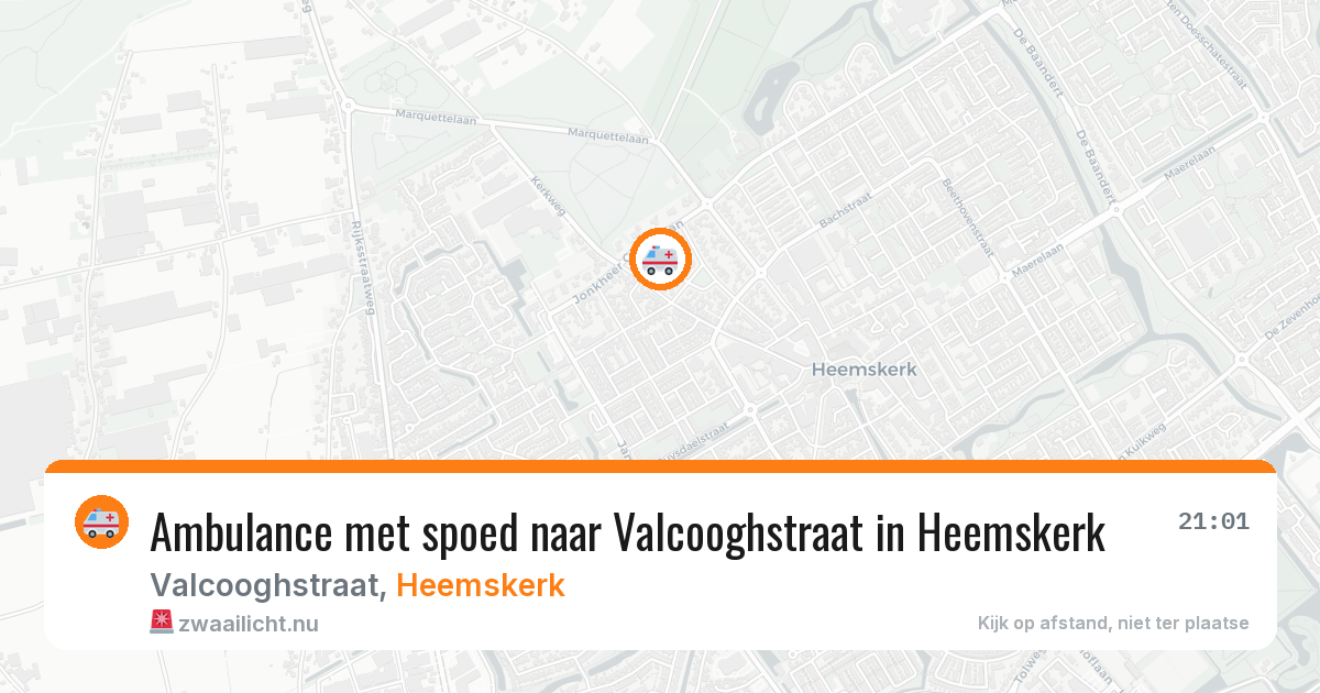 Ambulance met spoed naar Valcooghstraat in Heemskerk — 4 mei 2026