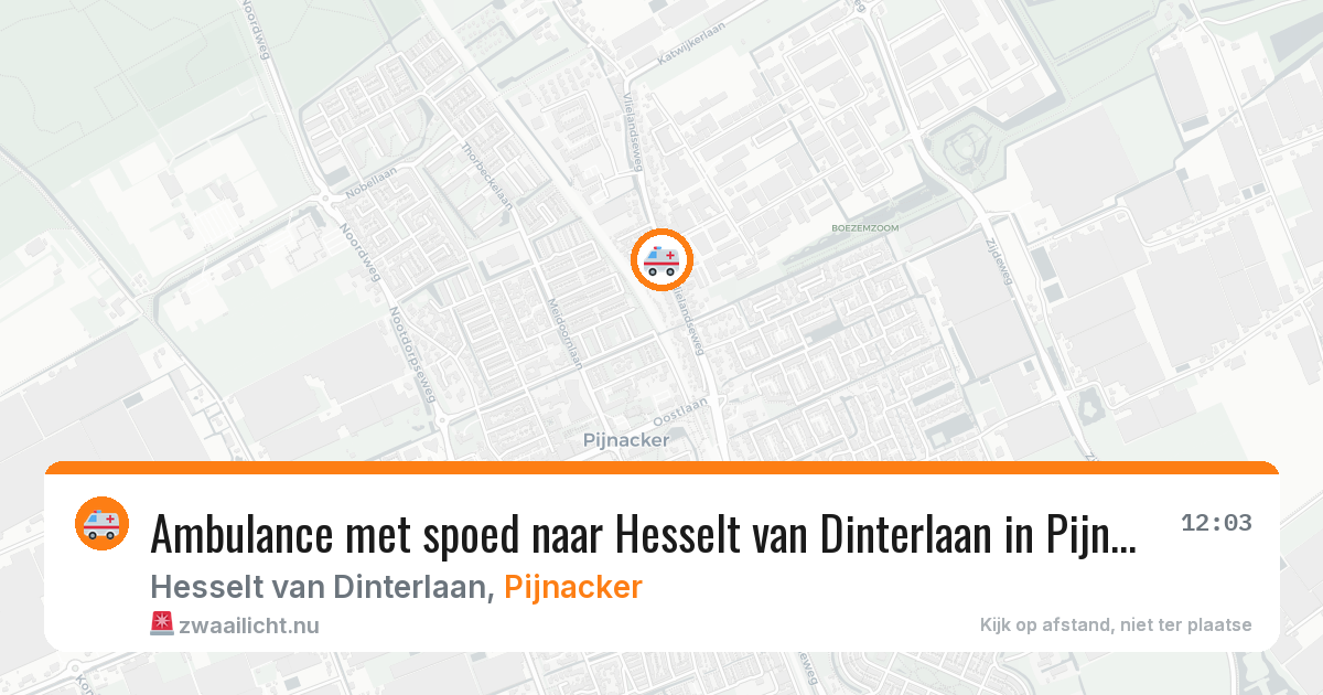 Ambulance met spoed naar Hesselt van Dinterlaan in Pijnacker — 10 jul 2026