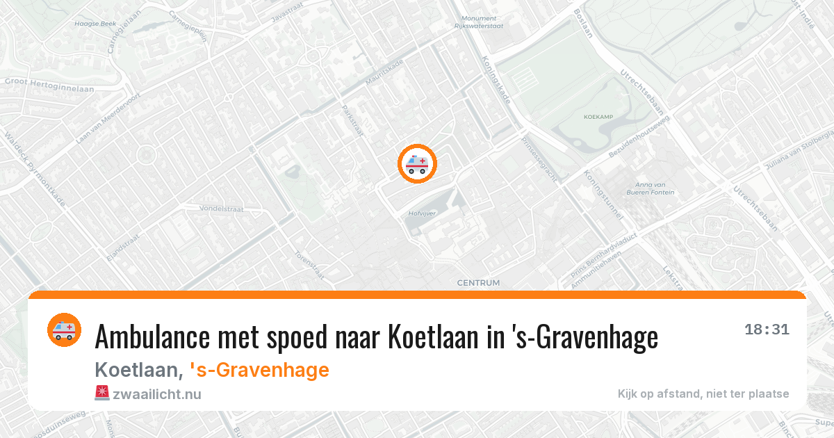 Ambulance met spoed naar Koetlaan in 's-Gravenhage — 30 jan 2026