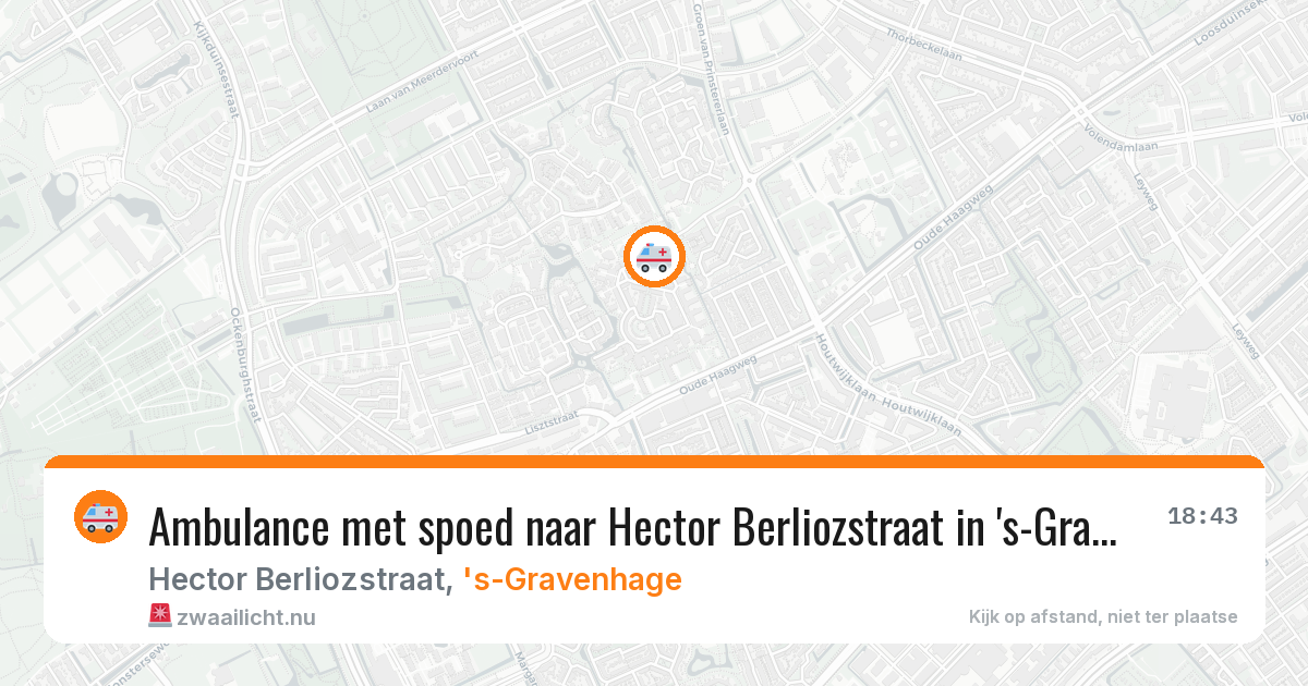 Ambulance met spoed naar Hector Berliozstraat in 's-Gravenhage — 19 feb 2026