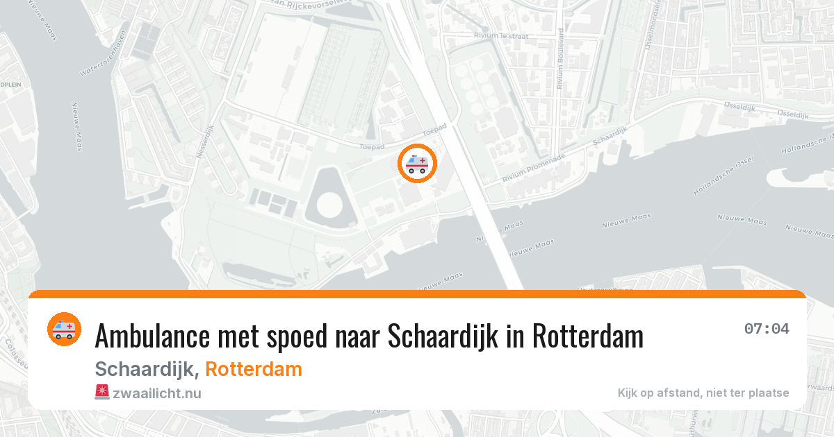 Ambulance met spoed naar Schaardijk in Rotterdam — 16 jul 2026