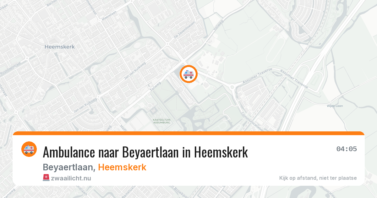 Ambulance naar Beyaertlaan in Heemskerk — 25 mrt 2026
