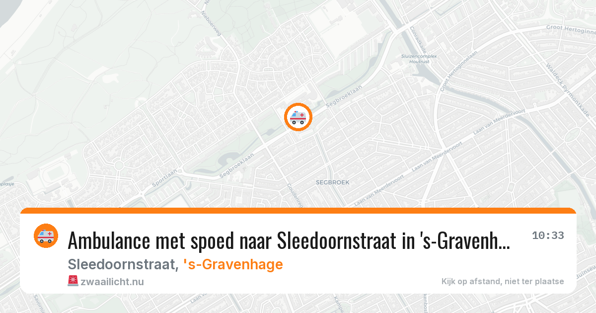 Ambulance met spoed naar Sleedoornstraat in 's-Gravenhage — 13 jul 2026