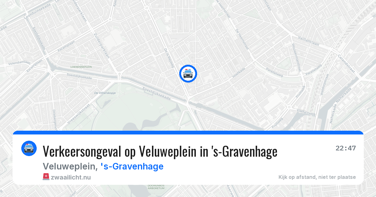 Verkeersongeval op Veluweplein in 's-Gravenhage — 12 jul 2026