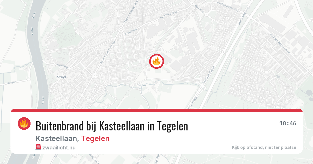 Buitenbrand bij Kasteellaan in Tegelen — 16 jul 2026
