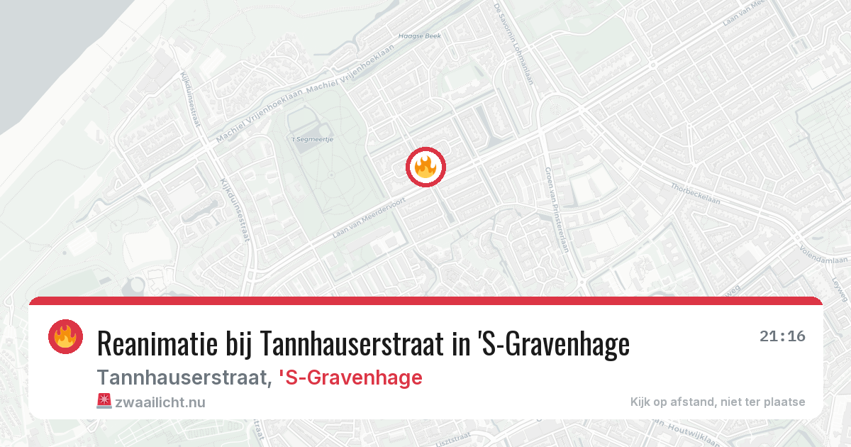 Reanimatie bij Tannhauserstraat in 'S-Gravenhage — 17 mei 2026