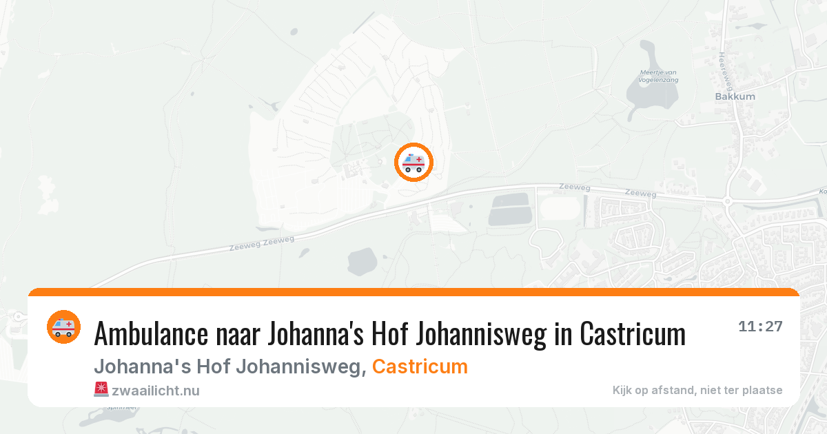 Ambulance naar Johanna's Hof Johannisweg in Castricum — 12 jul 2026
