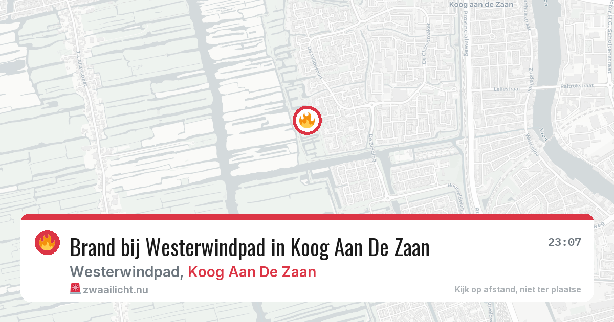 Brand bij Westerwindpad in Koog Aan De Zaan — 25 mei 2026