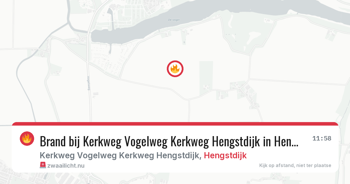 Brand bij Kerkweg Vogelweg Kerkweg Hengstdijk in Hengstdijk — 14 jul 2026
