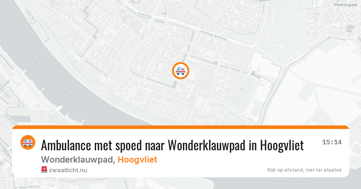 Ambulance met spoed naar Wonderklauwpad in Hoogvliet — 19 jul 2026