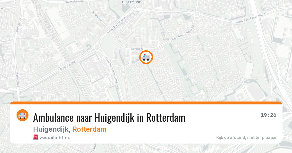 Ambulance naar Huigendijk in Rotterdam — 12 jul 2026
