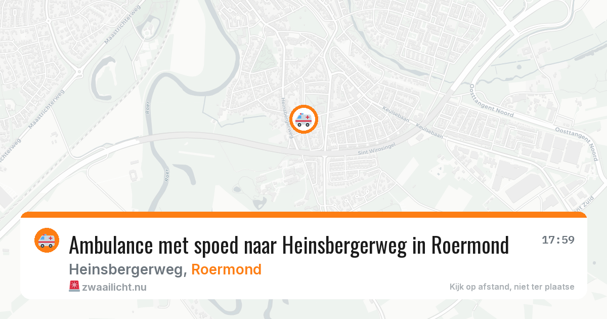 Ambulance met spoed naar Heinsbergerweg in Roermond — 22 jan 2026