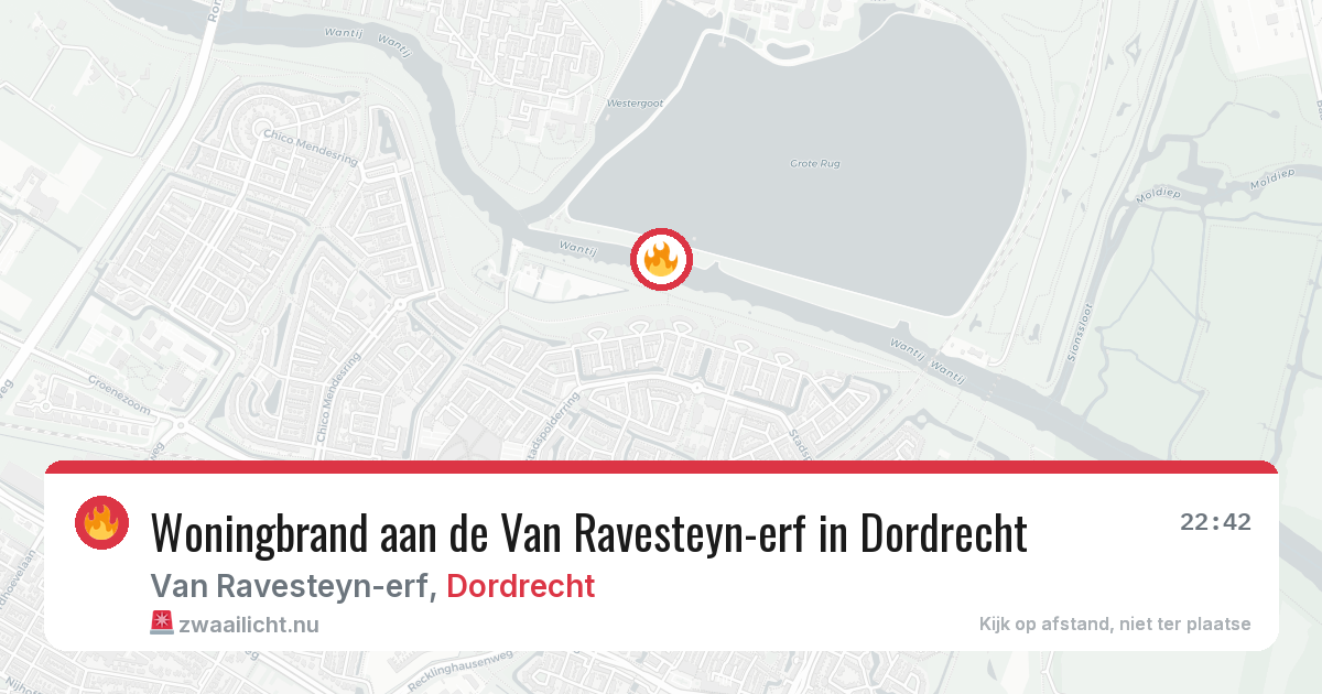 Woningbrand aan de Van Ravesteyn-erf in Dordrecht — 17 mei 2026
