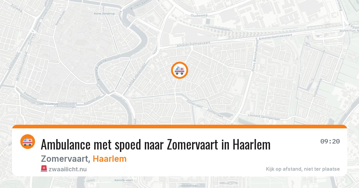 Ambulance met spoed naar Zomervaart in Haarlem — 13 jul 2026
