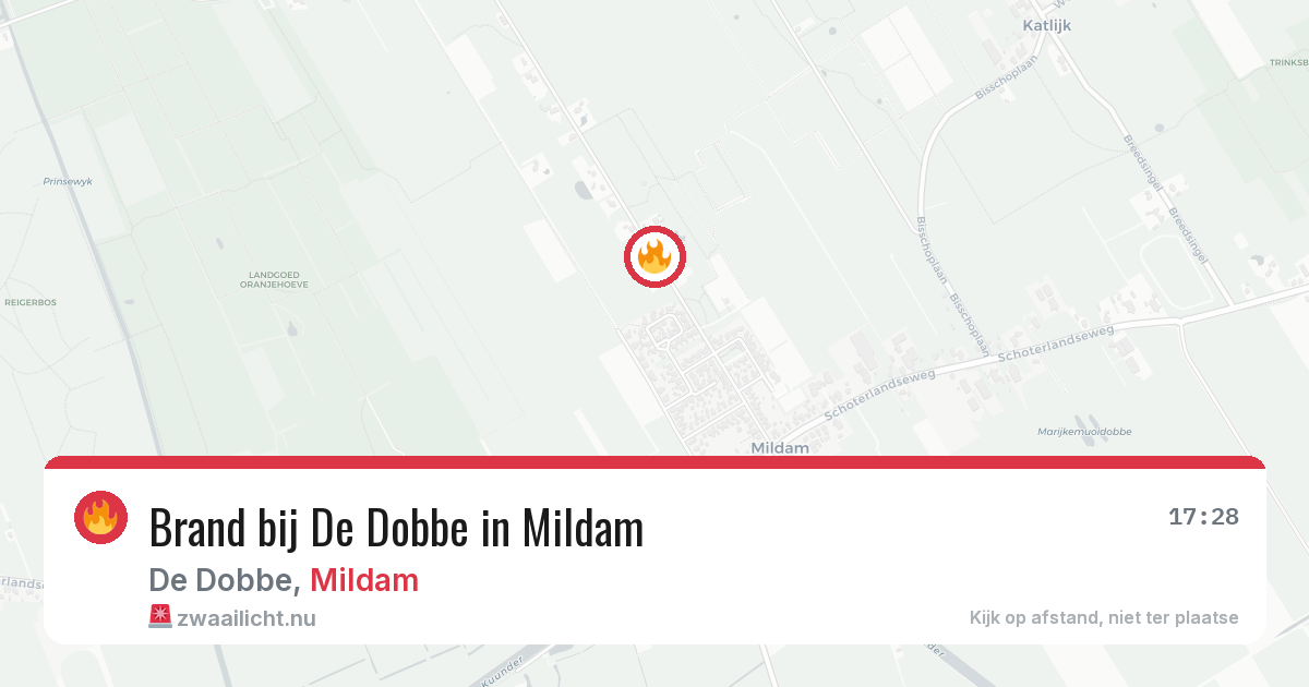 Brand bij De Dobbe in Mildam — 25 apr 2026