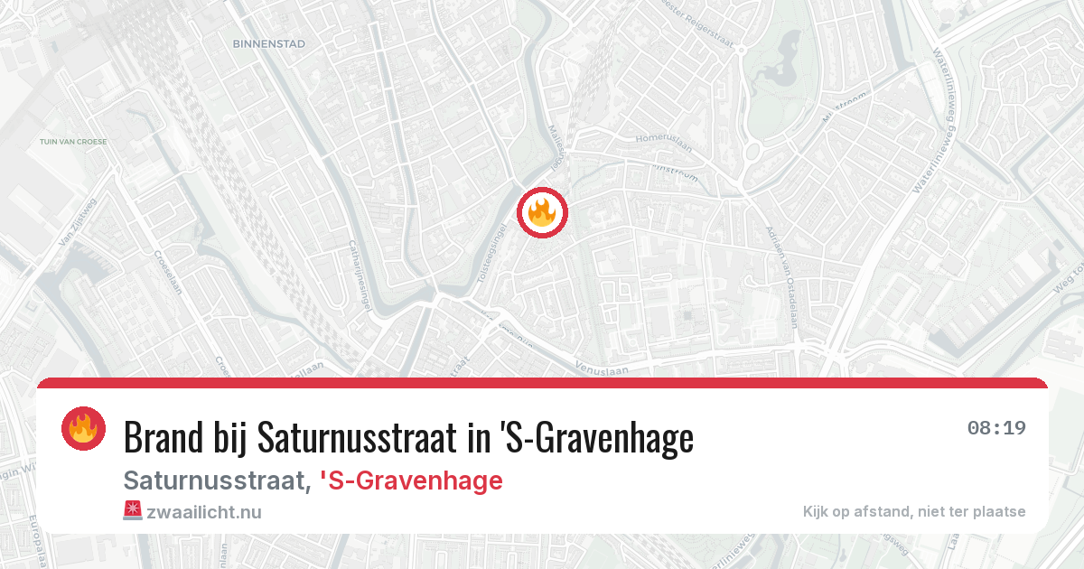 Brand bij Saturnusstraat in 'S-Gravenhage — 19 mrt 2026