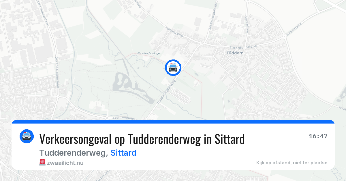 Verkeersongeval op Tudderenderweg in Sittard — 21 jan 2026