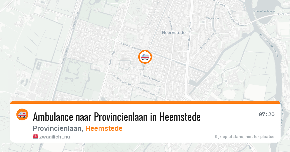 Ambulance naar Provincienlaan in Heemstede — 14 mei 2026