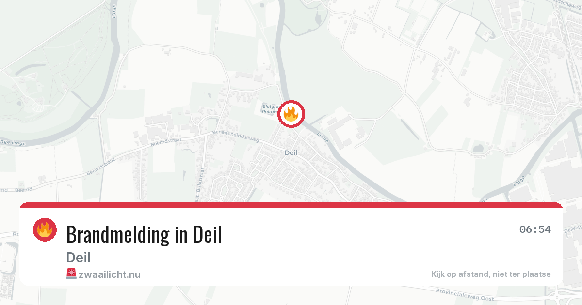 Brandmelding in Deil — 13 apr 2026