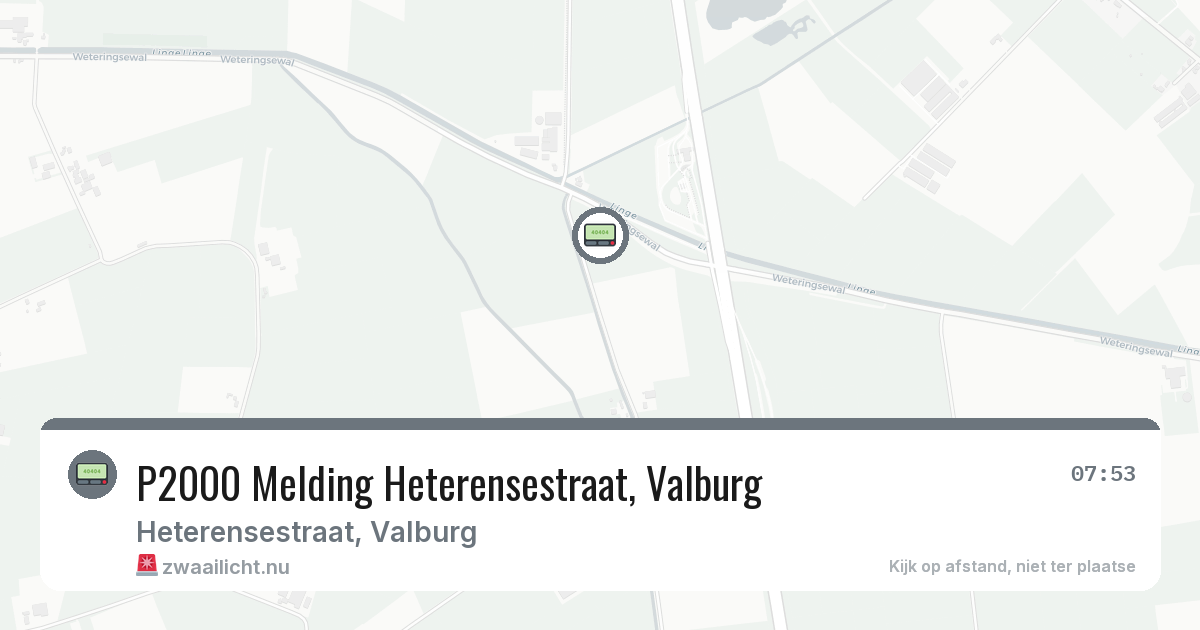 P2000 Melding Heterensestraat, Valburg — 8 jul 2026