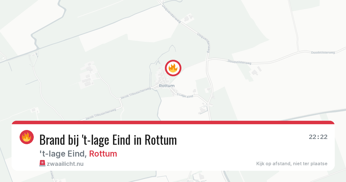 Brand bij 't-lage Eind in Rottum — 20 mei 2026