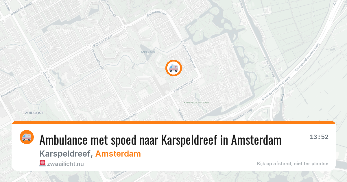Ambulance met spoed naar Karspeldreef in Amsterdam — 10 apr 2026