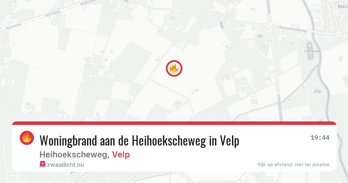 Woningbrand aan de Heihoekscheweg in Velp — 16 jan 2026