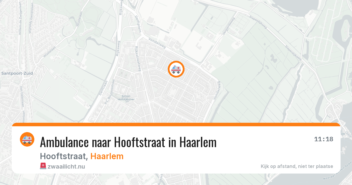 Ambulance naar Hooftstraat in Haarlem — 25 jul 2026