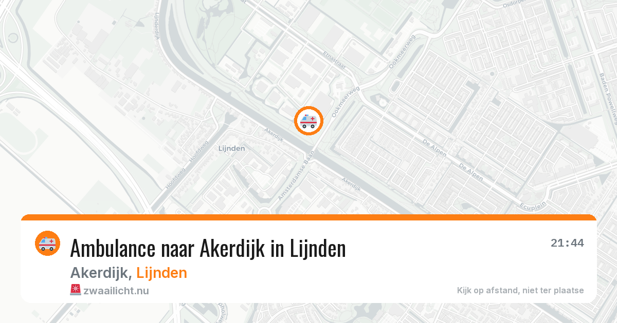 Ambulance naar Akerdijk in Lijnden — 16 jul 2026