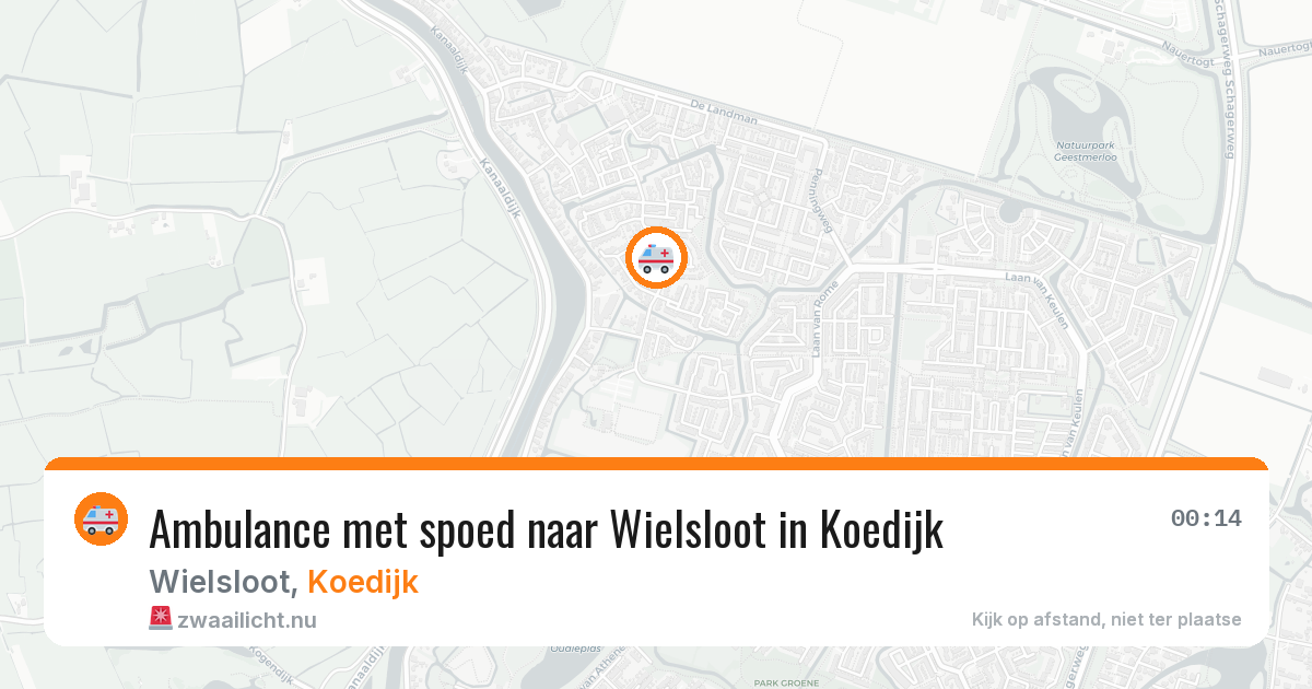 Ambulance met spoed naar Wielsloot in Koedijk — 29 mei 2026