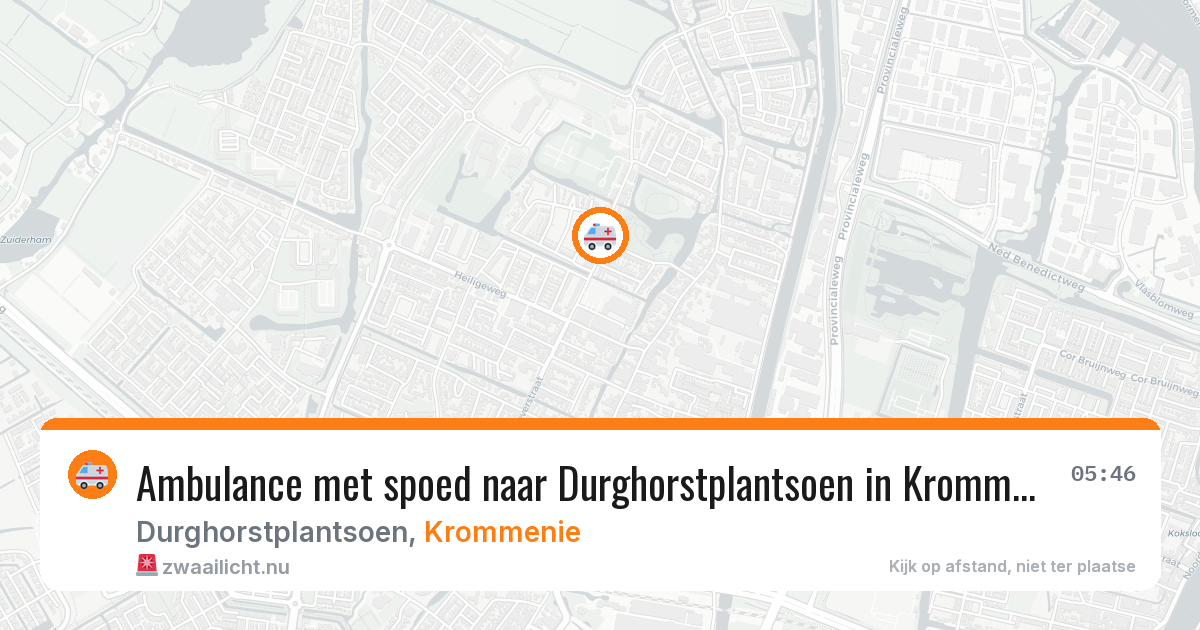 Ambulance met spoed naar Durghorstplantsoen in Krommenie — 23 jul 2026