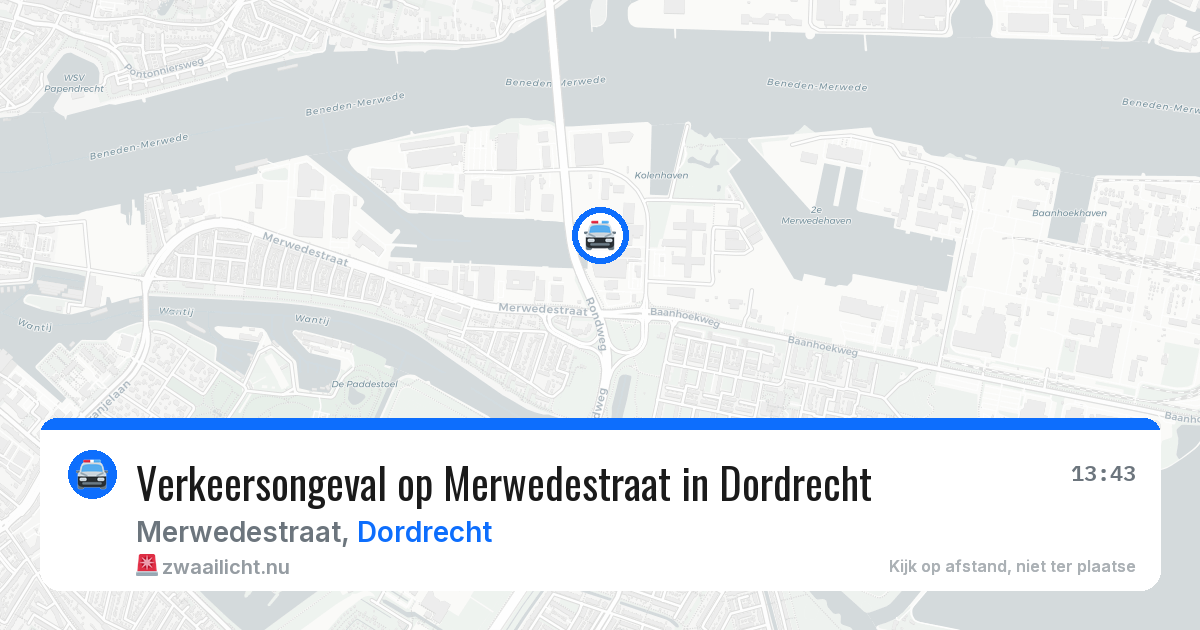 Verkeersongeval op Merwedestraat in Dordrecht — 5 jun 2026