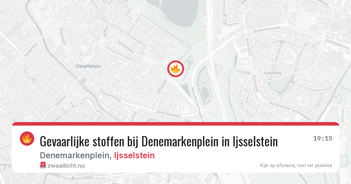 Gevaarlijke stoffen bij Denemarkenplein in Ijsselstein — 26 apr 2026