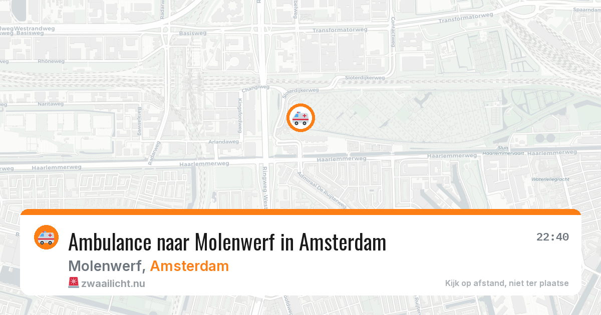 Ambulance naar Molenwerf in Amsterdam — 14 mei 2026