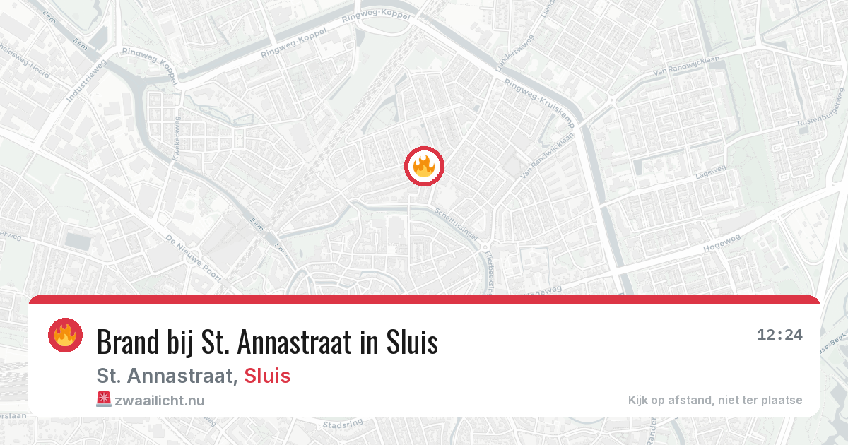 Brand bij St. Annastraat in Sluis — 31 mrt 2026