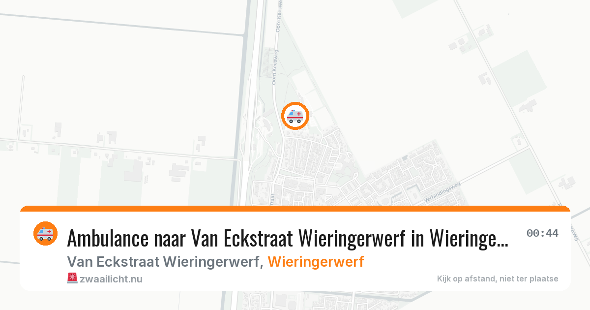 Ambulance naar Van Eckstraat Wieringerwerf in Wieringerwerf — 21 jul 2026