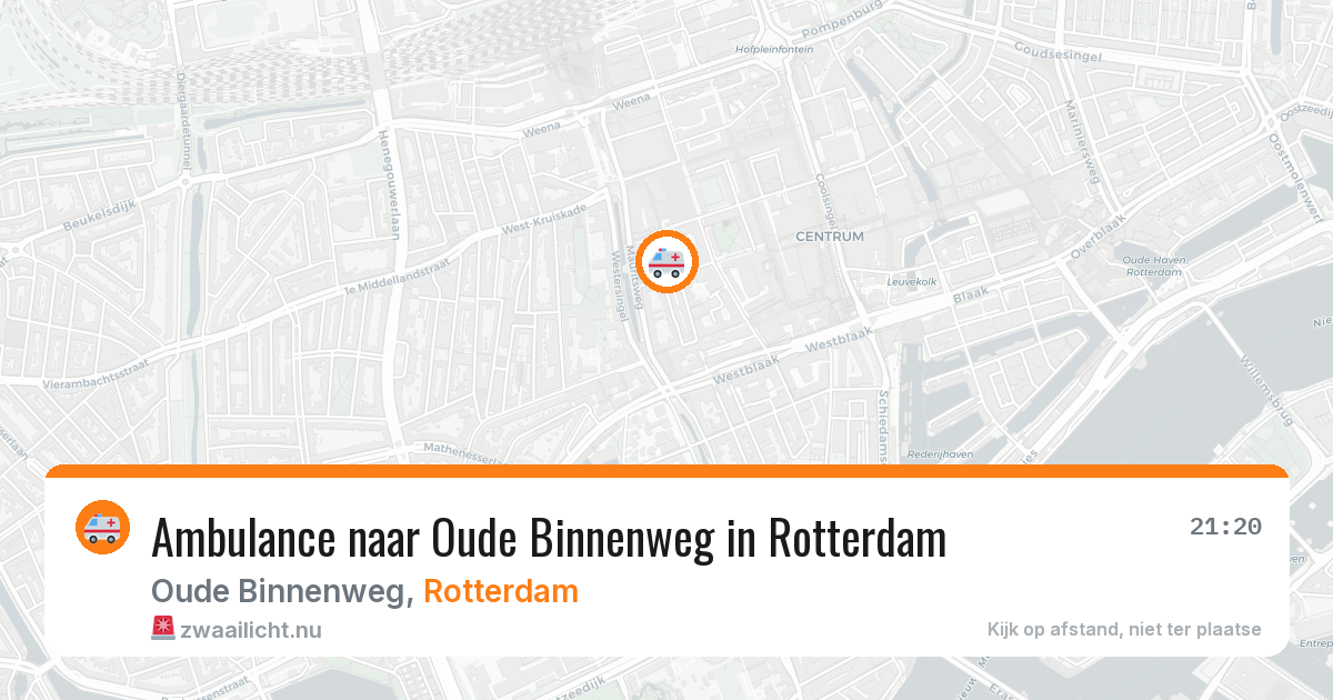 Ambulance naar Oude Binnenweg in Rotterdam — 5 apr 2026
