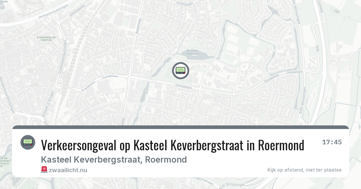 Verkeersongeval op Kasteel Keverbergstraat in Roermond — 23 jul 2026