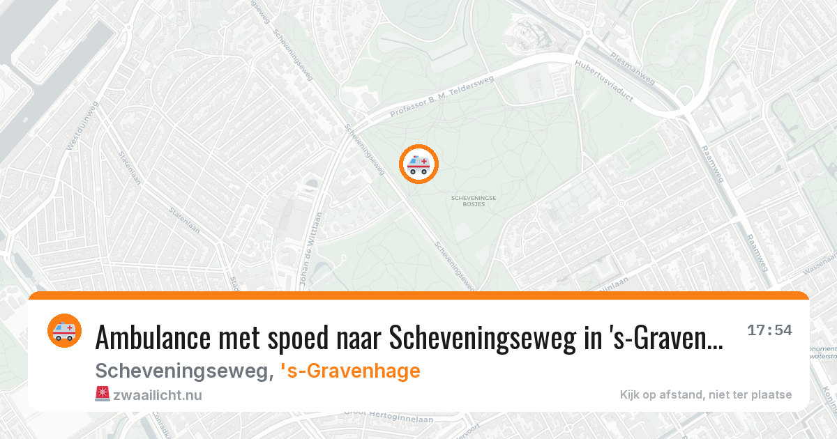 Ambulance met spoed naar Scheveningseweg in 's-Gravenhage — 20 jul 2026
