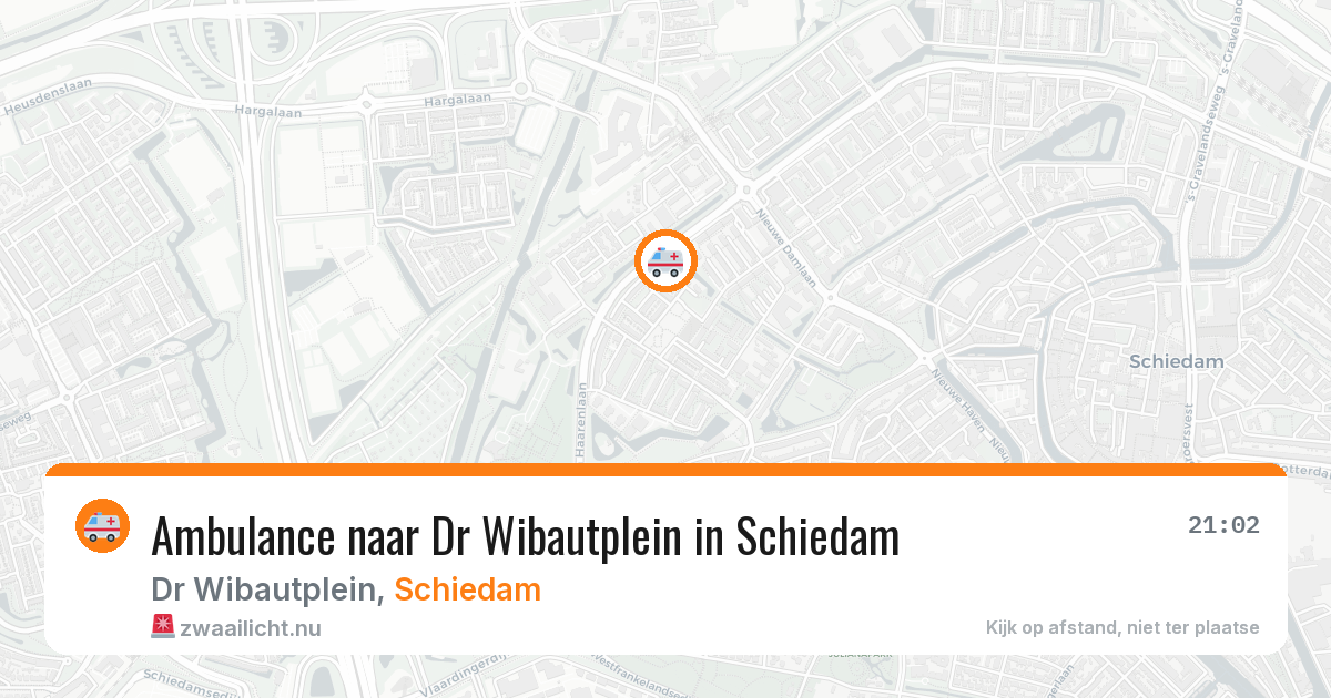 Ambulance naar Dr Wibautplein in Schiedam — 18 mei 2026