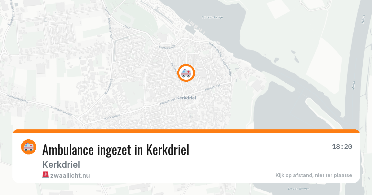 Ambulance ingezet in Kerkdriel — 13 jul 2026